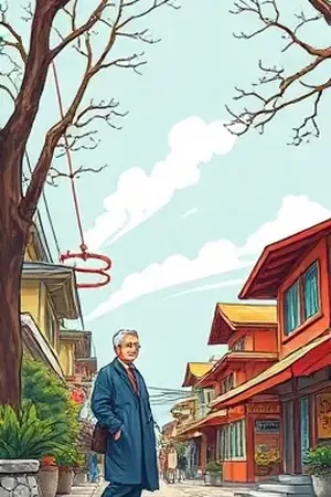 星海旅人漫画封面，主角站在星际飞船前仰望星云